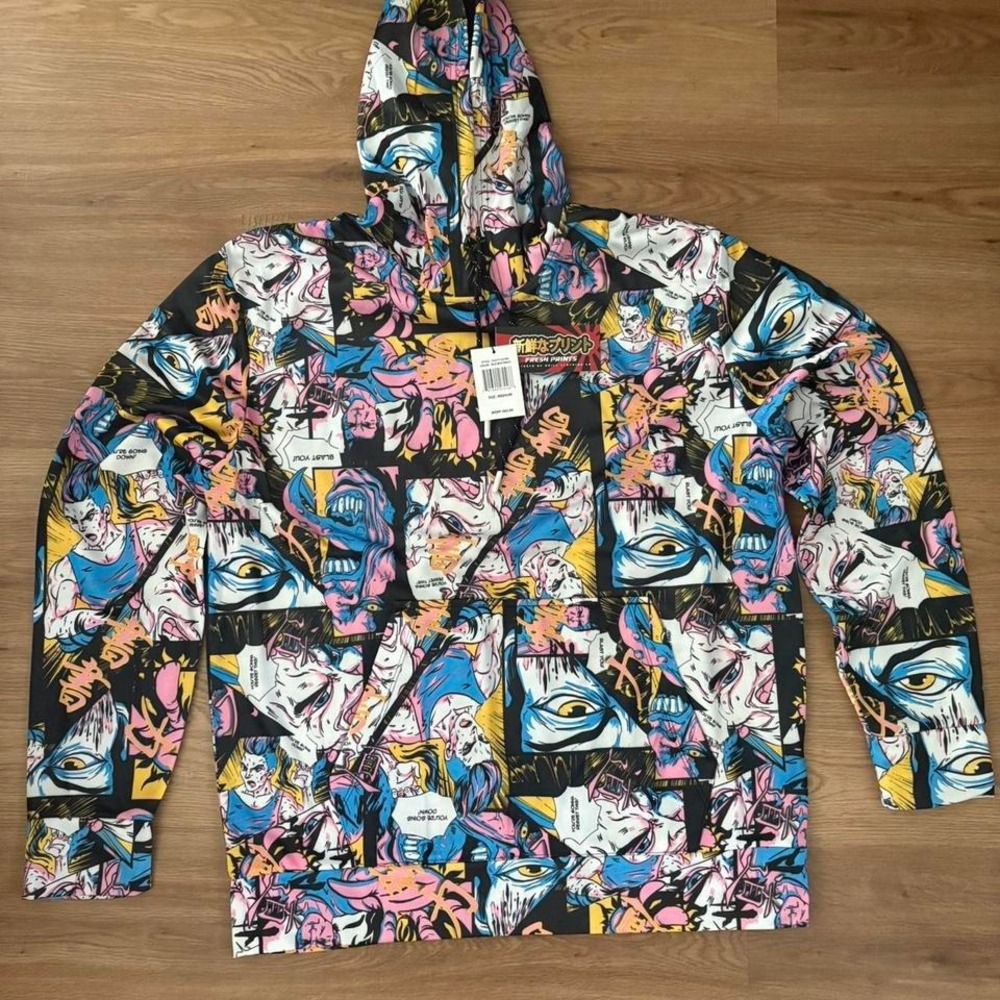 Comic Graphic All Over Print Hoodie – Size Medium – Brand New w/ Tags